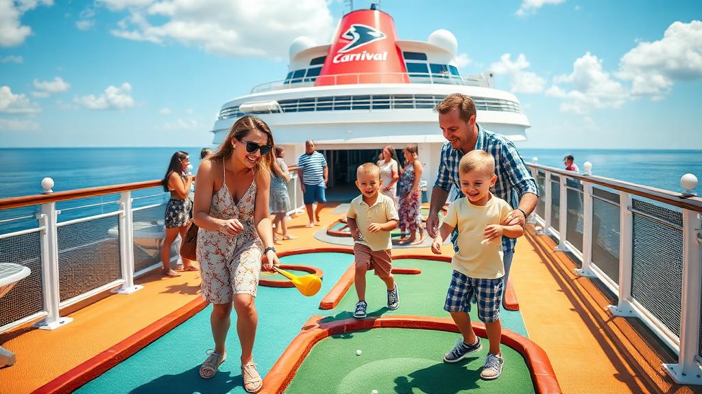 Atividades familiares Carnival Cruise